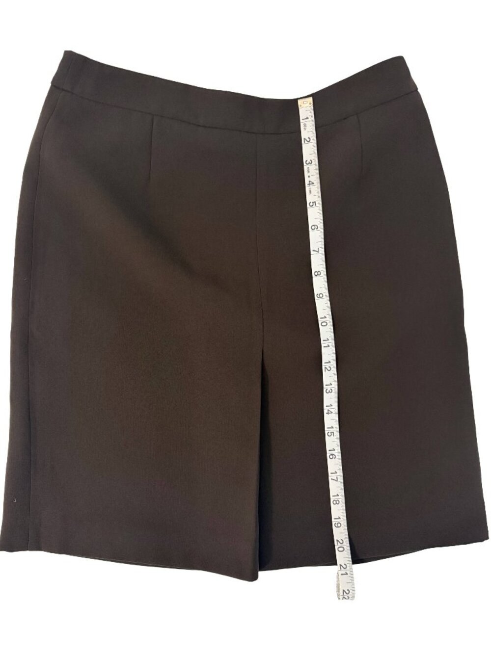 Tahari ASL Brown Petite Pencil‎ Skirt 8P